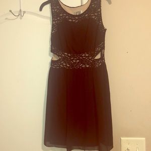 black and tan short dress
